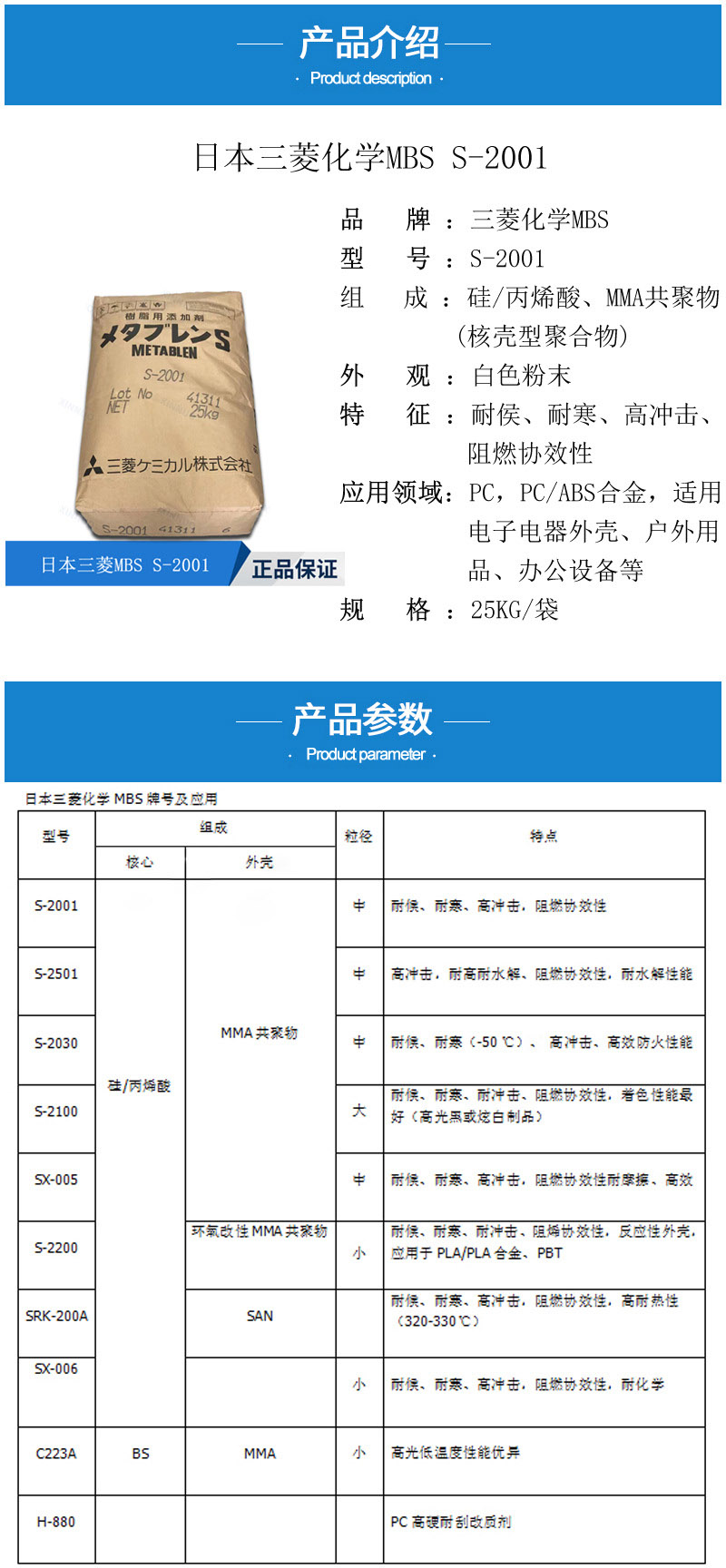 O1CN015nLf5S1ocGB9dPqKO_!!2200693785245-0-cib.jpg 日本三菱S2001增韌劑 塑料改性 PC增韌耐候耐寒 麗陽MBS S-2001